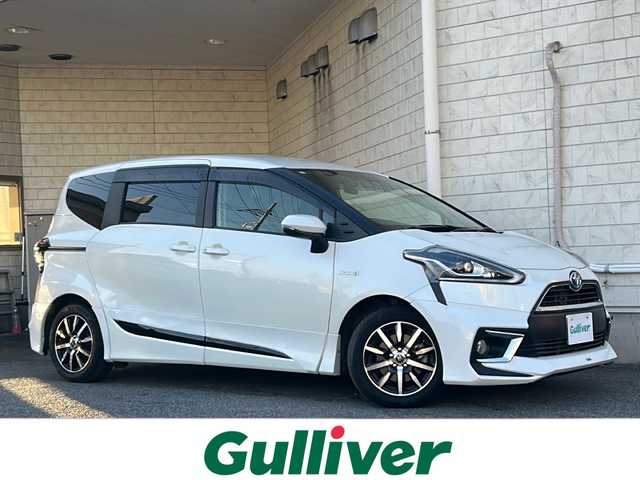 トヨタ シエンタ ハイブリッド G 神奈川県 2017(平29)年 3.4万km ホワイトパールクリスタルシャイン ワンオーナー/純正ナビ（CD/DVD/AM/FM/SD/BT/フルセグTV)/バックカメラ/前方ドライブレコーダー/ETC2.0/モデリスタエアロ/両側パワースライドドア/横滑り防止装置/レーンキープアシスト/プリクラッシュ/ABS/エンジンスタートボタン/オートライト/純正マット/スペアキー×１/保証書/取扱説明書