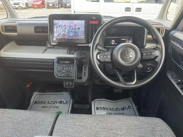 スズキ スペーシア HYBRID X 広島県 2024(令6)年 0.5万km ブルーイッシュブラックパール3 ワンオーナー/全方位モニター付メモリーナビゲーション/・スズキコネクト/・9インチHDディスプレイ/・フルセグTV/・AppleCarPlay/AndroidAuto/・全方位モニター用カメラ/・USBソケット/セーフティーパッケージ/・アダプティブクルーズコントロール/・車線維持支援機能/・電子パーキングブレーキ/・オートブレーキホールド/セーフティーサポート/両側パワースライドドア/フロントシートヒーター/パーソナルテーブル