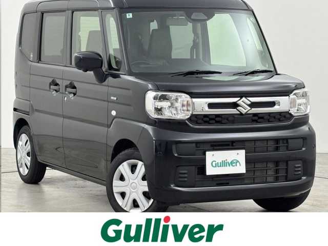 スズキ スペーシア HYBRID X 福岡県 2024(令6)年 0.5万km ブルーイッシュブラックパール3 純正ナビ／フルセグＴＶ／ＢＴ　/全方位カメラ　/両側パワースライドドア　/レーダークルーズコントロール　/衝突被害軽減システム　/レーンキープ　/コーナーセンサー　/横滑り防止装置　/アイドリングストップ/シートヒーター　/オートライト