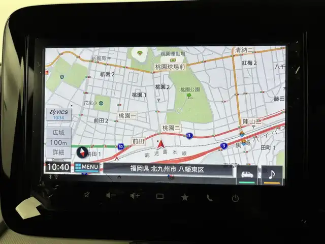 スズキ スペーシア HYBRID X 福岡県 2024(令6)年 0.5万km ブルーイッシュブラックパール3 純正ナビ／フルセグＴＶ／ＢＴ　/全方位カメラ　/両側パワースライドドア　/レーダークルーズコントロール　/衝突被害軽減システム　/レーンキープ　/コーナーセンサー　/横滑り防止装置　/アイドリングストップ/シートヒーター　/オートライト