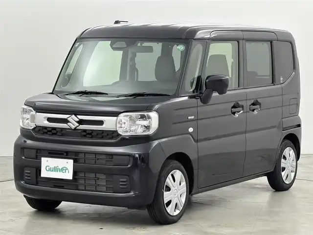 スズキ スペーシア HYBRID X 福岡県 2024(令6)年 0.5万km ブルーイッシュブラックパール3 純正ナビ／フルセグＴＶ／ＢＴ　/全方位カメラ　/両側パワースライドドア　/レーダークルーズコントロール　/衝突被害軽減システム　/レーンキープ　/コーナーセンサー　/横滑り防止装置　/アイドリングストップ/シートヒーター　/オートライト
