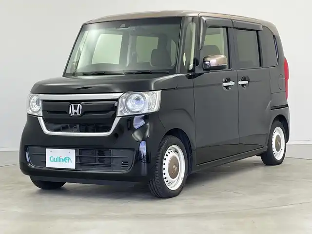 ホンダ Ｎ ＢＯＸ G･L ホンダセンシング カッパーブラウンスタイル 新潟県 2019(平31)年 3万km 黒Ⅱ 純正SDナビ　BT/CD/DVD/USB/ツートンカラー　/スペアキー1本　/保証書　/取扱説明書　/記録簿　/レーダークルーズコントロール　/両側パワースライドア　/コーナーセンサー　/バックカメラ/サイドアンダーミラー/サイドビューサポートミラー/前方ドライブレコーダー　/ETC　/純正フロアマット/充電ポート×２
