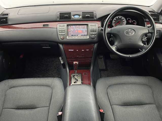 トヨタ ブレビス Ai300 栃木県 2002(平14)年 8.5万km シルバーM 純正ナビ/【ワンセグ/CD/FM/AM/MD】/クルーズコントロール/ETC/バックカメラ/D/Nパワーシート(メモリー機能付き)/ドアバイザー/電格ミラー
