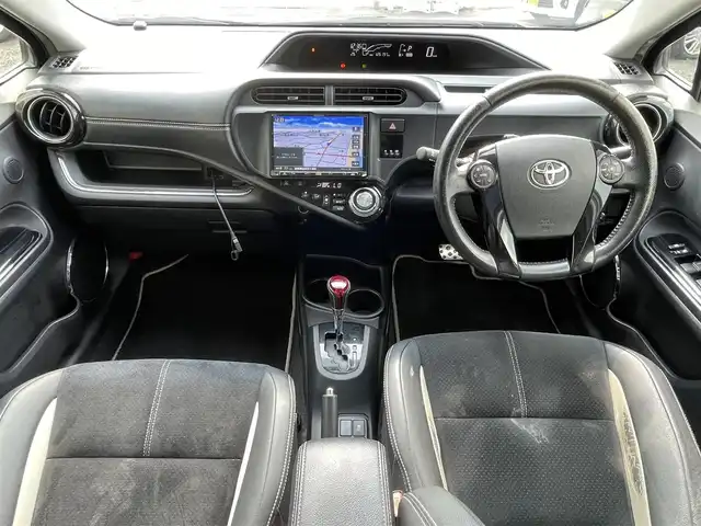 トヨタ アクア G G’s 宮崎県 2014(平26)年 12.7万km ブラックマイカ /ナビ（DKX-A800）//TV/Bluetooth//バックカメラ//ETC//純正フロアマット//純正アルミホイール//オートライト