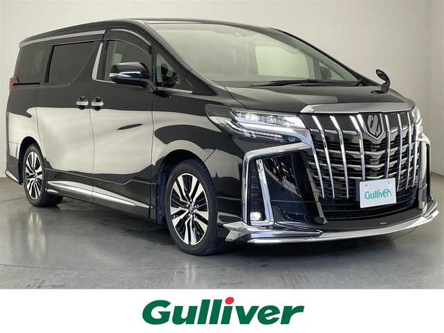 トヨタ アルファード S Cパッケージ 愛知県 2019(平31)年 5.8万km ブラック 純正９型ナビ　純正１２．１型後席モニター　モデリスタエアロ　バックカメラ　黒革　シートヒーター　エアシート　ハンドルヒーター　ＥＴＣ　トヨタセーフティセンス　衝突軽減　追従クルコン　コーナーセンサー　LEDオートライト　フォグランプ　左前カメラ　オットマン　禁煙車