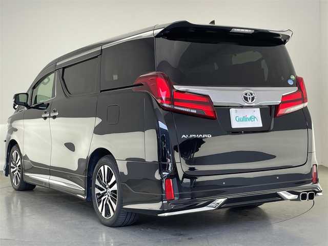 トヨタ アルファード S Cパッケージ 愛知県 2019(平31)年 5.8万km ブラック 純正９型ナビ　純正１２．１型後席モニター　モデリスタエアロ　バックカメラ　黒革　シートヒーター　エアシート　ハンドルヒーター　ＥＴＣ　トヨタセーフティセンス　衝突軽減　追従クルコン　コーナーセンサー　LEDオートライト　フォグランプ　左前カメラ　オットマン　禁煙車