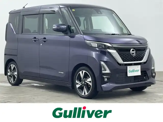 日産 ルークス HWS Gターボ プロパイロットED 大分県 2020(令2)年 3.9万km アメジストパープル エマージェンシーブレーキ/車線逸脱警報/車線逸脱防止支援/前後クリアランスソナー/オートハイビーム/純正ナビ/（フルセグ/Bluetooth/AM/FM/CD/DVD)/プロパイロット/レーダークルーズコントロール/アラウンドビューモニター/前ドライブレコーダー/電動パーキングブレーキ/オートブレーキホールド/LEDヘッドランプ/両側パワースライドドア/スリムサーキュレーター/プッシュスタート/アイドリングストップ/純正アルミホイール/スマートキー/スペアキー/プッシュスタート/保証書・取扱説明書