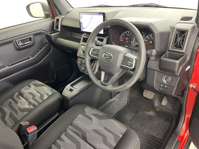 ダイハツ タフト G ターボ ダーククロムベンチャー 道央・札幌 2023(令5)年 0.7万km コンパーノレッド ・４ＷＤ/・純正１０インチナビ＆ＴＶ＆ＢＴ＆ＤＶＤ＆ＣＤ＆ＵＳＢ＆ＨＤＭＩ/・バックカメラ/・スマートアシスト/・レーンキープアシスト/・横滑り防止装置/・ワンオーナー/・寒冷地仕様/・アダプティブクルーズコントロール/・前席シートヒーター/・ガラスルーフ/・ドアミラーヒーター/・ルーフレール/・ルーフキャリア/・電動パーキングブレーキ/・ブレーキホールド/・オートライト/・オートマチックハイビーム/・ＬＥＤヘッドライト＆フォグ/・純正前方ドライブレコーダー/・ＥＴＣ