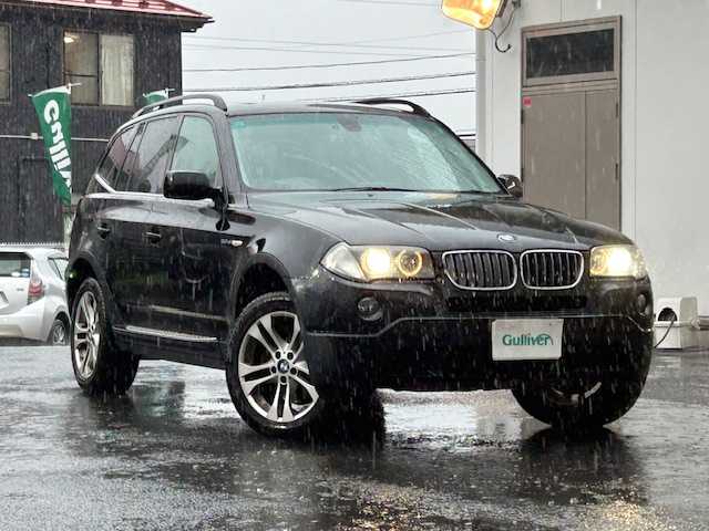 ＢＭＷ Ｘ３ 3．0si 宮城県 2007(平19)年 18.2万km サファイアブラックP ４WD/ワンオーナー/純正ナビ（AM/FM/TV）/サンルーフ/レザーシート/前席シートヒーター/ダウンヒルアシストコントロール/コーナーセンサー/オートライト/ドラレコ/サマータイヤ純正AW（２３５/５０R18）/スタッドレスタイヤ積込社外AW（２３５/５５R17）/保証書/記録簿/取扱説明書