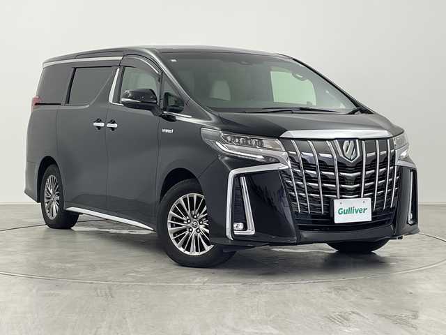 トヨタ アルファードハイブリット エグゼクティブ ラウンジ S 群馬県 2019(平31)年 4.6万km ブラック 純正９型ナビ　ＪＢＬサウンド　純正１２．１型後席モニター　デジタルインナーミラー　白レザーシート　シートヒーター　エアシート　パワーシート　　ビルトインＥＴＣ　ウッドコンビステアリング ドラレコ 禁煙