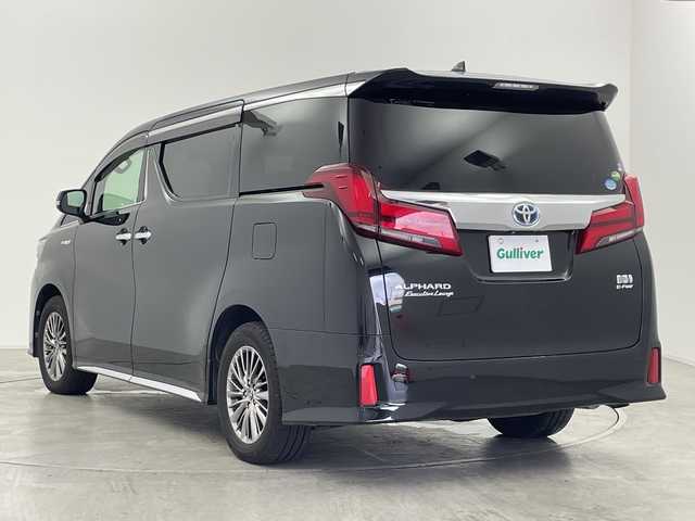 トヨタ アルファードハイブリット エグゼクティブ ラウンジ S 群馬県 2019(平31)年 4.6万km ブラック 純正９型ナビ　ＪＢＬサウンド　純正１２．１型後席モニター　デジタルインナーミラー　白レザーシート　シートヒーター　エアシート　パワーシート　　ビルトインＥＴＣ　ウッドコンビステアリング ドラレコ 禁煙