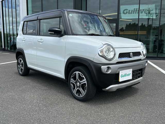 スズキ ハスラー X 鹿児島県 2015(平27)年 4.6万km クリスタルホワイトパール/ブラック2トーン 純正ナビ/（Bluetooth/ワンセグTV/USB）/バックカメラ/運転席シートヒーター/衝突被害軽減ブレーキ/横滑り防止装置/アイドリングストップ/ドアバイザー/純正15インチアルミホイール/純正フロアマット/パワーステアリング/パワーウィンドウ/プッシュスタート/スマートキー/スペアキー×１/オートライト