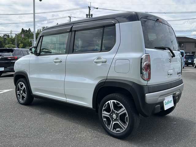 スズキ ハスラー X 鹿児島県 2015(平27)年 4.6万km クリスタルホワイトパール/ブラック2トーン 純正ナビ/（Bluetooth/ワンセグTV/USB）/バックカメラ/運転席シートヒーター/衝突被害軽減ブレーキ/横滑り防止装置/アイドリングストップ/ドアバイザー/純正15インチアルミホイール/純正フロアマット/パワーステアリング/パワーウィンドウ/プッシュスタート/スマートキー/スペアキー×１/オートライト