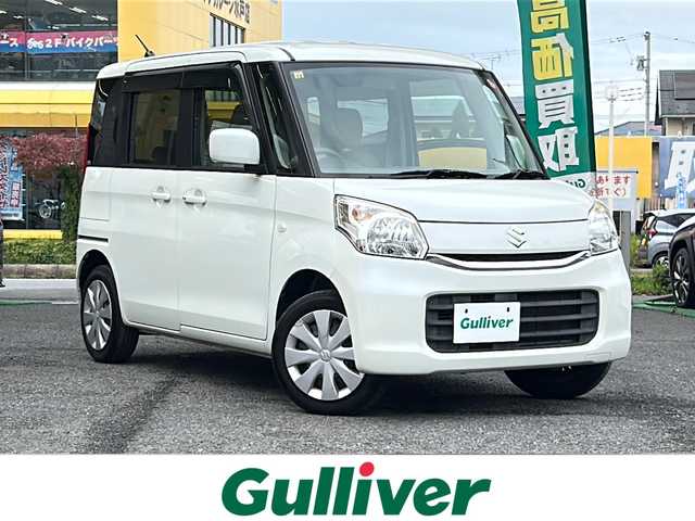 スズキ スペーシア G 茨城県 2016(平28)年 6.1万km クリスタルホワイトP 社外ナビ（MDV-D303）/バックカメラ/シートヒーター/両側スライドドア/純正フロアマット/スペアキー×1/取扱説明書
