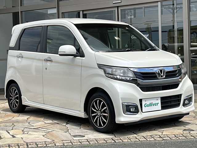 ホンダ Ｎ ＷＧＮ カスタム G ターボパッケージ 静岡県 2016(平28)年 1.3万km プレミアムホワイトパールⅡ 純正ナビ/・CD/DVD/・FM/AM/・フルセグTV/・iPod/・SD/・USB/・Bluetooth/主要装備/・バックカメラ/・パドルシフト/・ＥＴＣ/・アイドリングストップ/・オートライト/・ステアリングスイッチ/・ハーフレザー/・シティブレーキアクティブシステム/・１４インチ純正アルミ/・ＨＩＤライト/・サイドカーテンエアバッグ