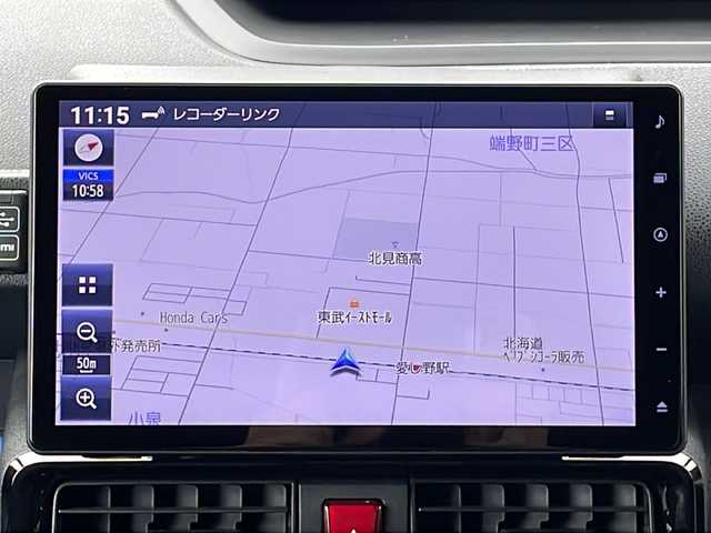 ダイハツ タント カスタム RS 道東・釧路十勝 2023(令5)年 0.8万km ブラックマイカメタリック/シャイニングホワイトパール ・４WD/・純正10インチナビ/（CD・DVD・AM・FM・SD・フルセグ）/・全方位モニター/・両側パワースライドドア/・純正アルミホイール/・コーナーセンサー前後/・衝突被害軽減ブレーキ/・レーンキープアシスト/・LEDヘッドライト/・ハーフレザーシート/・前席シートヒーター/・オートライト/・オートマチックハイビーム/・ステアリングスイッチ/・ドアバイザー/・リアサンシェード/・スマートキー/・プッシュスタート/・純正フロアマット