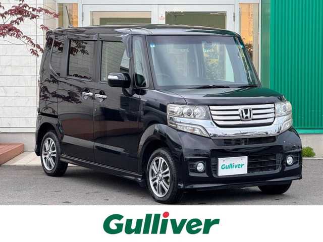 ホンダ Ｎ ＢＯＸ カスタム G Lパッケージ 青森県 2013(平25)年 10万km クリスタルブラックパール 4WD/ワンオーナー/純正メモリナビ/CD/USB/SD/バックカメラ/片側パワースライドドア/前後ドライブレコーダー/ETC/HIDヘッドライト/オートライト/フォグランプ/純正14インチアルミ/スマートキー/プッシュスタート