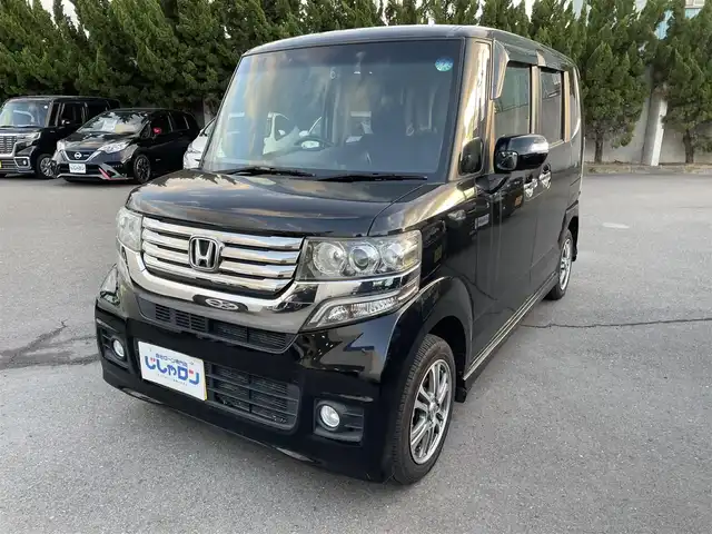 ホンダ Ｎ ＢＯＸ カスタム G Lパッケージ 和歌山県 2013(平25)年 10万km クリスタルブラックパール (株)IDOMが運営する【じしゃロン和歌山店】の自社ローン対象車両になります。こちらは現金ご利用時の価格です。/自社ローンご希望の方は別途その旨お申付け下さい。/4WD/ワンオーナー/純正メモリナビ/CD/USB/SD/バックカメラ/片側パワースライドドア/前後ドライブレコーダー/ETC/HIDヘッドライト/オートライト/フォグランプ/純正14インチアルミ/スマートキー/プッシュスタート