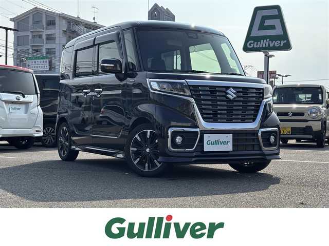 スズキ スペーシア カスタム HYBRID XS ターボ 大分県 2020(令2)年 6万km ブルーイッシュブラックパール3 ・純正ナビ(CD.DVD.SD.BT.USB)/・フルセグテレビ/・両側パワースライドドア/・衝突被害軽減ブレーキ/・ドライブレコーダー/・ETC/・シートヒーター/・オートハイビーム/・クルーズコントロール/・パドルシフト/・ステアリングリモコン/・スマートキー