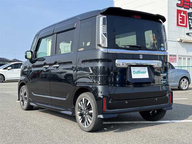 スズキ スペーシア カスタム HYBRID XS ターボ 大分県 2020(令2)年 6万km ブルーイッシュブラックパール3 ・純正ナビ(CD.DVD.SD.BT.USB)/・フルセグテレビ/・両側パワースライドドア/・衝突被害軽減ブレーキ/・ドライブレコーダー/・ETC/・シートヒーター/・オートハイビーム/・クルーズコントロール/・パドルシフト/・ステアリングリモコン/・スマートキー