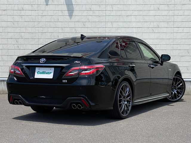 トヨタ クラウン ハイブリッド RS アドバンス 岐阜県 2018(平30)年 4.6万km ブラック サンルーフ/ブラインドスポットモニター/メーカー純正ナビ//bluetooth/CD/BD/フルセグTV/トヨタセーフティセンス/シートヒーター/エアシート/ブラックレザーシート/メモリーシート/電動パーキング・ブレーキホールド/バックカメラ/リアサンシェード/ビルトインETC/プッシュスタート/パドルシフト/イージークローザートランク/RAYS20インチアルミホイール/ドアバイザー