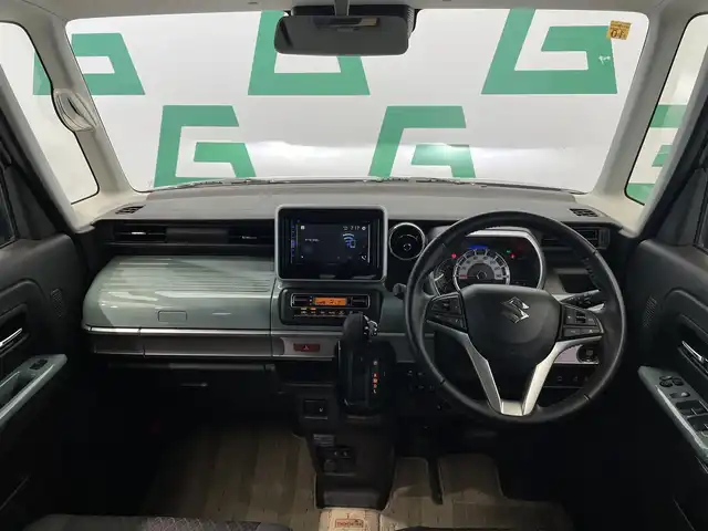 スズキ スペーシア カスタム HYBRID XS 鹿児島県 2020(令2)年 1.8万km スチールシルバーM ディスプレイオーディオ　/スズキセーフティサポート　/デュアルカメラブレーキサポート　/革巻きステアリング　/ステアリングリモコン　/フロントフォグライト　/ロールサンシェード　/後席パーソナルテーブル　/ドアバイザー/禁煙