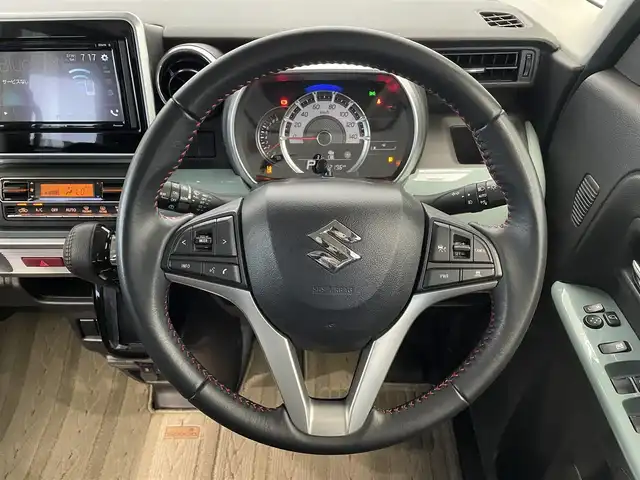 スズキ スペーシア カスタム HYBRID XS 鹿児島県 2020(令2)年 1.8万km スチールシルバーM ディスプレイオーディオ　/スズキセーフティサポート　/デュアルカメラブレーキサポート　/革巻きステアリング　/ステアリングリモコン　/フロントフォグライト　/ロールサンシェード　/後席パーソナルテーブル　/ドアバイザー/禁煙