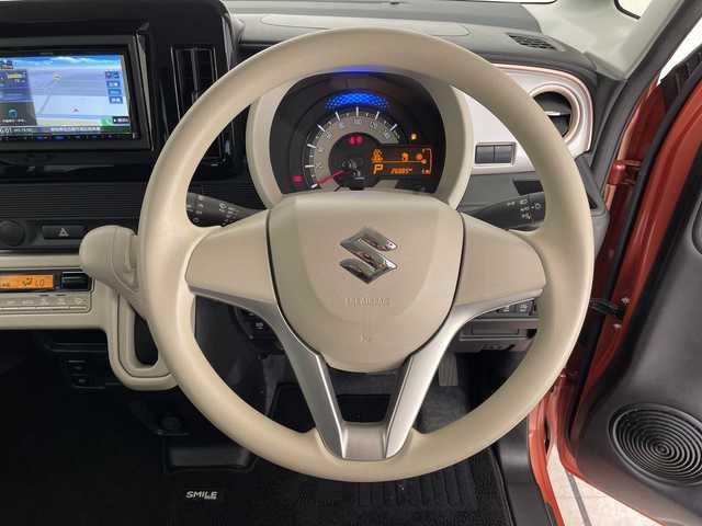 スズキ ワゴンＲ スマイル HYBRID S 愛知県 2022(令4)年 2.7万km コーラルオレンジメタリック/アーバンブラウン2トーン SDナビ/両側パワースライドドア/シートヒーター/バックカメラ/コーナーセンサー/LEDヘッドライト/インテリジェントミラー/レーンキープアシスト/ドライブレコーダー/ETC/衝突軽減システム/フルセグ/CD DVD/Bluetooth/スマートキー/プッシュスタート