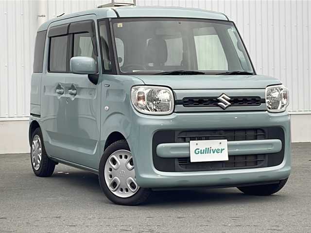 スズキ スペーシア HYBRID G 三重県 2018(平30)年 1.2万km オフブルーM 社外７型ナビ/ＥＴＣ/ベンチシート/アイドリングストップ/両側スライドドア/純正フロアマット/純正ドアバイザー/電動格納ミラー/オートライト/純正ホイールキャップ/ＴＶ/ＣＤチェンジャー/禁煙車