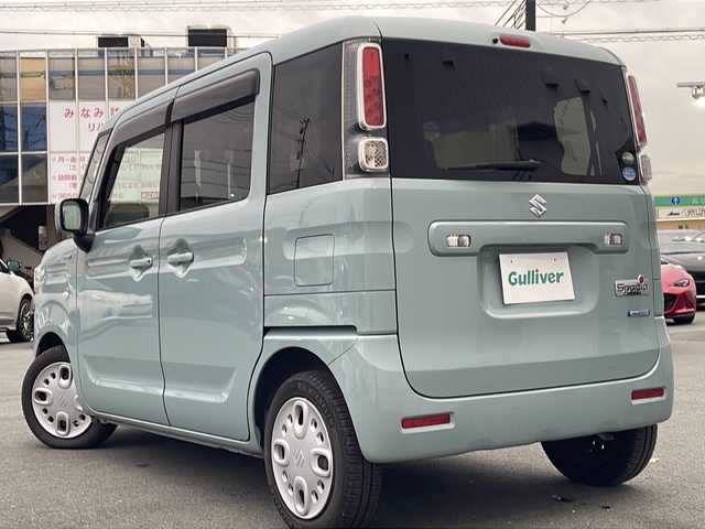 スズキ スペーシア HYBRID G 三重県 2018(平30)年 1.2万km オフブルーM 社外７型ナビ/ＥＴＣ/ベンチシート/アイドリングストップ/両側スライドドア/純正フロアマット/純正ドアバイザー/電動格納ミラー/オートライト/純正ホイールキャップ/ＴＶ/ＣＤチェンジャー/禁煙車