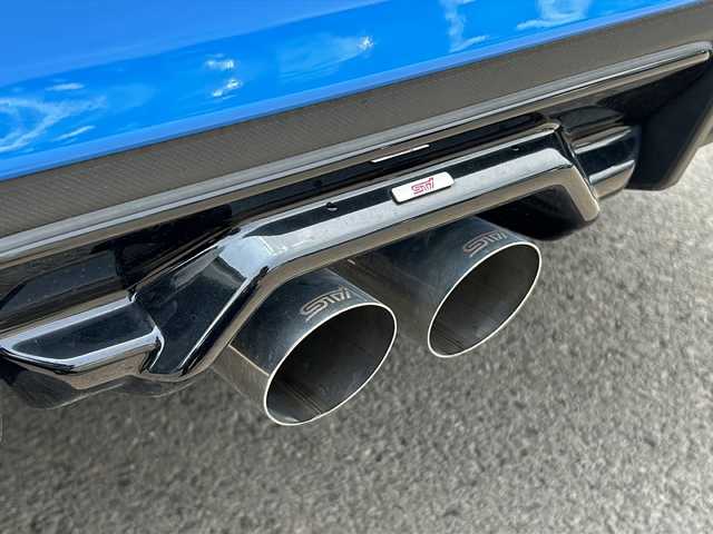 スバル インプレッサ ST－H 福島県 2023(令5)年 0.3万km 青 スターリンクナビ　全周囲カメラ　アイサイトコアテクノロジー　クルコン（追従有、センタートレース）　ＳＴＩマフラー　ドラレコ　シートメモリー　両側パワーシート　ステアリングヒーター　シートヒーター　電動パーキング　ＥＴＣ　パドルシフト