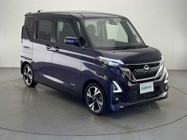 日産 ルークス HWS Gターボ プロパイロットED 宮崎県 2020(令2)年 4.1万km アメジストパープル 禁煙車/エマージェンシーブレーキ/純正9型ナビTV/（MM319D-L/CD/DVD/MSV/Bluetooth/フルセグTV)/純正LEDオートライト/純正LEDフォグ/純正15インチアルミ/純正エアロ/純正ルーフエンドスポイラー/純正フロアマット/社外前後ドライブレコーダー/ハンズフリー両側電動スライドドア/プロパイロット/アラウンドビューモニター/オートエアコン/リアサーキュレーター（プラズマクラスター）/インテリジェントキー/プッシュエンジンスタート