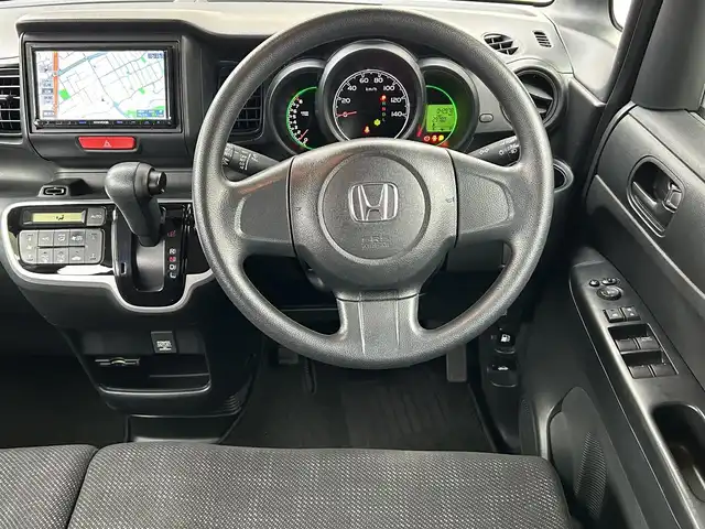ホンダ Ｎ ＢＯＸ G 福岡県 2016(平28)年 4.3万km スマートブラック ワンオーナー/社外メモリーナビ KENWOOD【MDV-D303】/(AM/FM/Bluetooth/CD/SD/ワンセグTV】/ETC/前後ドライブレコーダー一体型デジタルインナーミラーCOMTEC【ZDR038】/横滑り防止機能/電格ミラー/プッシュスタート/フロアマット/ドアバイザー/取扱説明書/保証書/ナビ取扱説明書/スペアキー×１