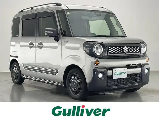 スズキ スペーシア ギア HYBRID XZターボ 愛知県 2018(平30)年 7.9万km スチールシルバーM 純正８型ナビ　フルセグＴＶ　Ｂｌｕｅｔｏｏｔｈ　ＵＳＢ　パドルシフト　全方位カメラ　シートヒーター　ＬＥＤオートライト　ルーフレール　クルコン　ＥＴＣ　衝突軽減装置　車線逸脱警報　フォグランプ　パーキングセンサー　踏み間違い防止　禁煙車