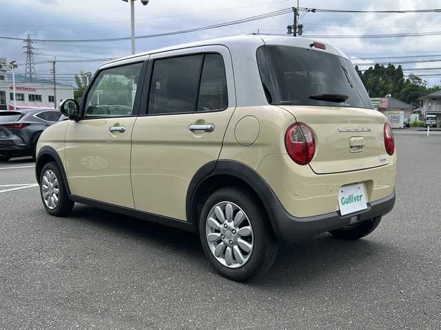 スズキ ラパン X 鹿児島県 2022(令4)年 3.3万km シフォンアイボリーメタリック プッシュスタートボタン/社外ナビ/Panasonic（CN-RZ775W）/アイドリングストップ/シートヒーター/純正アルミホイール14インチ/社外オーディオ/Bluetooth/DVD/CD/オートライト/レーンアシスト/パーキングアシスト/ETC/フルセグ