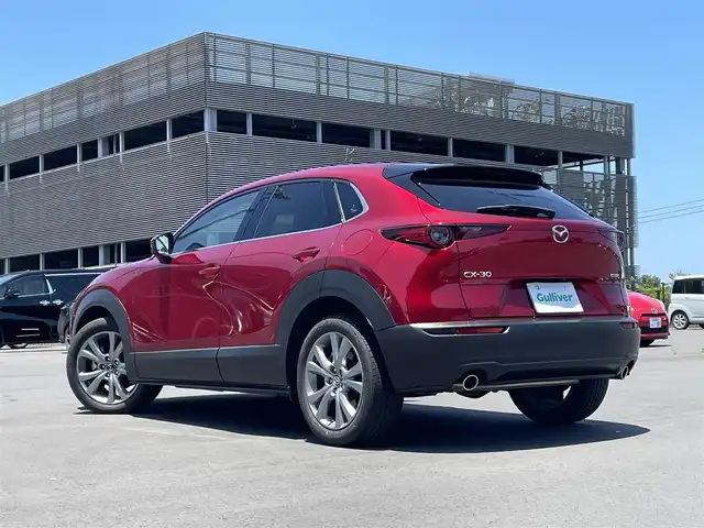 マツダ ＣＸ－３０ XD Lパッケージ 千葉県 2022(令4)年 3万km ソウルレッドクリスタルM ワンオーナー/i-ACTIVSENSE/・スマートブレーキサポート/・レーンキープアシスト/・ブラインドスポットモニタリング/・側方接近車両検知/・車線逸脱警報システム/・オートハイビーム/8.8インチマツダコネクト/CD DVD BT HDMI フルセグ/全方位カメラ/パワーバックドア/レーダークルーズコントロール/LEDオートライト/レザーシート/メモリ付きパワーシート/前席シートヒーター/ステアリングヒーター/純正18インチアルミホイール/ヘッドアップディスプレイ/プッシュスタート/スマートキー/ETC