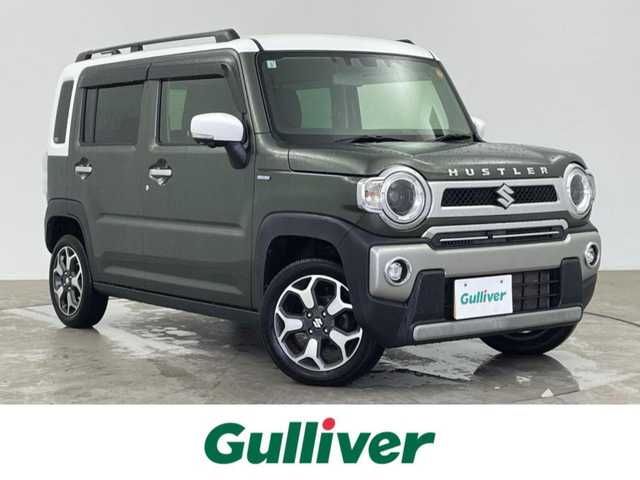 スズキ ハスラー Jスタイル 大分県 2021(令3)年 5.9万km クールカーキパールメタリック/ホワイト2トーンルーフ ワンオーナー/禁煙車/SUZUKI純正9型ナビ/・フルセグTV/BlueTooth/AppleCarPlay/AndroidAuto/CD/DVD/FM/AM/アラウンドビューモニター/バックカメラ/ETC/シートヒーター/電動格納ミラー/衝突軽減ブレーキ/ステアリングスイッチ/ルーフレール/ドアバイザー/プッシュスタート