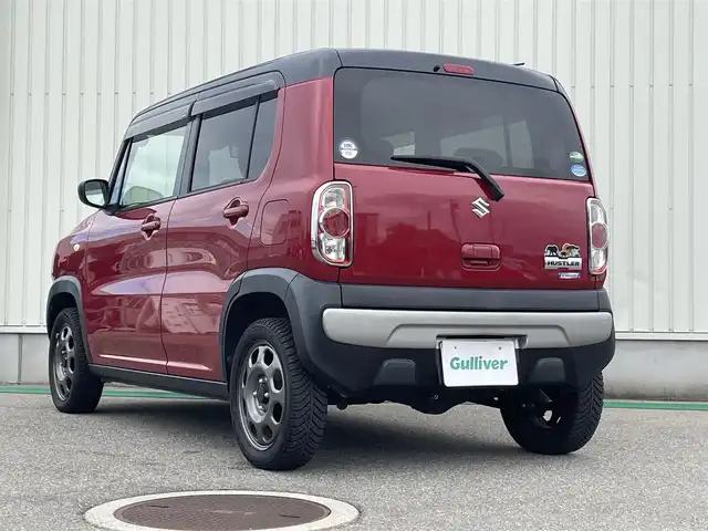 スズキ ハスラー G 富山県 2019(令1)年 3.1万km フェニックスレッドパール/ブルーイッシュブラックパール ４ＷＤ／/ワンオーナー／/純正８インチナビ／/フルセグＴＶ／/ＤＶＤ再生／/Ｂｌｕｅｔｏｏｔｈ／/バックカメラ／/革調シートカバー//運転席助手席シートヒーター／/ハーフレザーシート／/衝突軽減ブレーキ／/レーンディパーチャー／/ビルトインＥＴＣ//ドライブレコーダー//LEDオートライト/