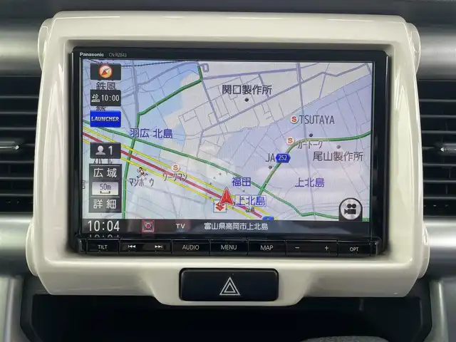 スズキ ハスラー G 富山県 2019(令1)年 3.1万km フェニックスレッドパール/ブルーイッシュブラックパール ４ＷＤ／/ワンオーナー／/純正８インチナビ／/フルセグＴＶ／/ＤＶＤ再生／/Ｂｌｕｅｔｏｏｔｈ／/バックカメラ／/革調シートカバー//運転席助手席シートヒーター／/ハーフレザーシート／/衝突軽減ブレーキ／/レーンディパーチャー／/ビルトインＥＴＣ//ドライブレコーダー//LEDオートライト/