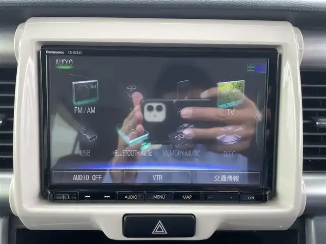スズキ ハスラー G 富山県 2019(令1)年 3.1万km フェニックスレッドパール/ブルーイッシュブラックパール ４ＷＤ／/ワンオーナー／/純正８インチナビ／/フルセグＴＶ／/ＤＶＤ再生／/Ｂｌｕｅｔｏｏｔｈ／/バックカメラ／/革調シートカバー//運転席助手席シートヒーター／/ハーフレザーシート／/衝突軽減ブレーキ／/レーンディパーチャー／/ビルトインＥＴＣ//ドライブレコーダー//LEDオートライト/