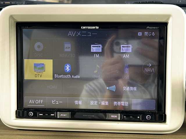 スズキ ラパン X 沖縄県 2016(平28)年 8.5万km シフォンアイボリーメタリック 禁煙車　/県外仕入れ　/８インチ社外ナビ/【ＣＤ／ＤＶＤ／フルセグＴＶ／ＢＴ】　/ＥＴＣ　/Ｄ席シートヒーター/横滑り防止装置　/衝突被害軽減システム/１４インチ純正アルミ　/オートライト　　/スマートキー