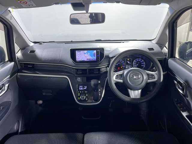 ダイハツ ムーヴ カスタム X ハイパー SAⅡ 沖縄県 2017(平29)年 7.2万km ナイトシャドーパープルクリスタルM 禁煙車　/県外仕入　/純正ナビ（フルセグＴＶ／ＣＤ／ＤＶＤ／Ｂｌｕｅｔｏｏｔｈ）　/バックカメラ　/スマートアシストII　/ハーフレザーシート　/衝突被害軽減ブレーキ　/車線逸脱警報　/アイドリングストップ　/ＥＴＣ/ステアリングスイッチ/LEDヘッドライト/スマートキー/純正アルミホール