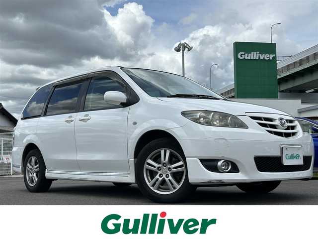 マツダ ＭＰＶ エアロリミックス 愛知県 2005(平17)年 13.5万km スノーフレイクホワイトパールマイカ ワンオーナー/社外ナビ/（AM/FM/CD)/ETC/HIDヘッドライト/フォグランプ/TCS/ドアバイザー/フロアマット/リモコンキー/スペアキー/取説・保証書