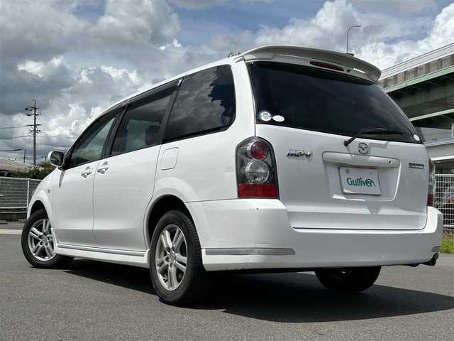 マツダ ＭＰＶ エアロリミックス 愛知県 2005(平17)年 13.5万km スノーフレイクホワイトパールマイカ ワンオーナー/社外ナビ/（AM/FM/CD)/ETC/HIDヘッドライト/フォグランプ/TCS/ドアバイザー/フロアマット/リモコンキー/スペアキー/取説・保証書