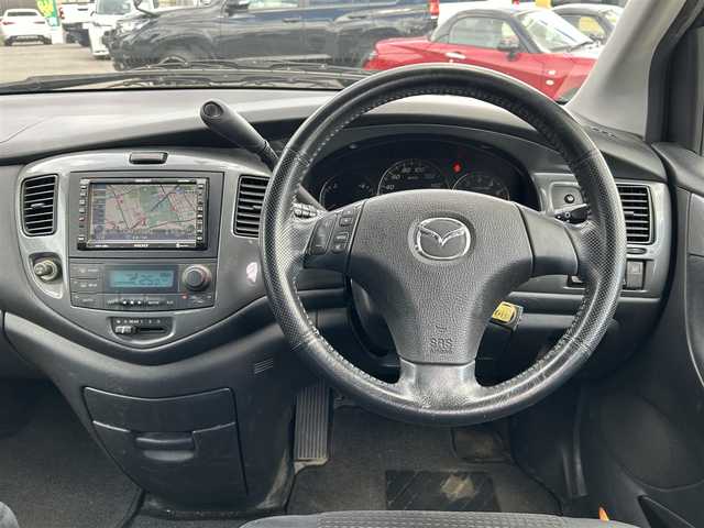 マツダ ＭＰＶ エアロリミックス 愛知県 2005(平17)年 13.5万km スノーフレイクホワイトパールマイカ ワンオーナー/社外ナビ/（AM/FM/CD)/ETC/HIDヘッドライト/フォグランプ/TCS/ドアバイザー/フロアマット/リモコンキー/スペアキー/取説・保証書