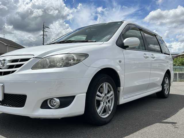 マツダ ＭＰＶ エアロリミックス 愛知県 2005(平17)年 13.5万km スノーフレイクホワイトパールマイカ ワンオーナー/社外ナビ/（AM/FM/CD)/ETC/HIDヘッドライト/フォグランプ/TCS/ドアバイザー/フロアマット/リモコンキー/スペアキー/取説・保証書