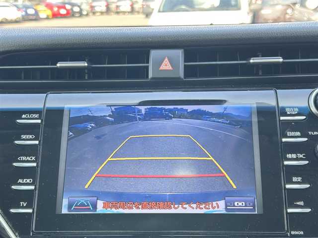 トヨタ カムリ G レザーパッケージ 岡山県 2018(平30)年 5.7万km アティチュードブラックマイカ 登録時走行距離56716km/モデリスタ/純正ナビ/フルセグTV(AM/FM/CD/DVD/Bluetooth)/バックカメラ/ビルトインETC2.0/ヘッドアップディスプレイ/トヨタセーフティセンス/・ブラインドスポットモニター/・レーダークルーズコントロール/・オートマチックハイビーム/・プリクラッシュセーフティ/・レーンディバーチャーアラート/横滑り防止装置/電子パーキング/オートブレーキホールド/D/N席パワーシート/D/N席シートヒーター/本革シート/純正フロアマット/17インチ社外AW