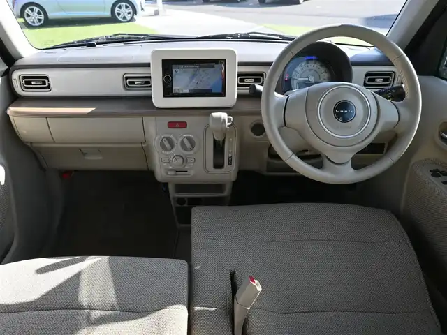 スズキ ラパン S 千葉県 2015(平27)年 6.5万km フレンチミントPM レーダーブレーキサポート/運転席シートヒーター/社外メモリーナビ/ワンセグTV/【DVD/CD再生機能　Bluetooth接続】/革巻きステアリング/ETC/HIDヘッドライト/携帯リモコン