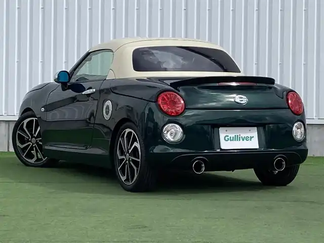 ダイハツ コペン セロS 香川県 2019(平31)年 4.2万km ブリティッシュグリーンマイカ 登録時走行距離：41172km/ディーラー純正SDナビ/　CD DVD BT フルセグTV/バックカメラ/コーナーセンサー/ビルシュタインサスペンション/HKSマフラー/LEDヘッドライト/オートライト/フォグランプ/MTモード付AT/パドルシフト/革調シートカバー/シートヒーター/ETC/前方ドライブレコーダー/革巻きステアリング/ステアリングスイッチ/アイドリングストップ/横滑り防止装置/プッシュスタート/スマートキー