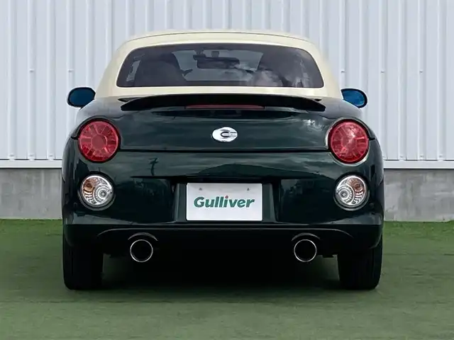 ダイハツ コペン セロS 香川県 2019(平31)年 4.2万km ブリティッシュグリーンマイカ 登録時走行距離：41172km/ディーラー純正SDナビ/　CD DVD BT フルセグTV/バックカメラ/コーナーセンサー/ビルシュタインサスペンション/HKSマフラー/LEDヘッドライト/オートライト/フォグランプ/MTモード付AT/パドルシフト/革調シートカバー/シートヒーター/ETC/前方ドライブレコーダー/革巻きステアリング/ステアリングスイッチ/アイドリングストップ/横滑り防止装置/プッシュスタート/スマートキー